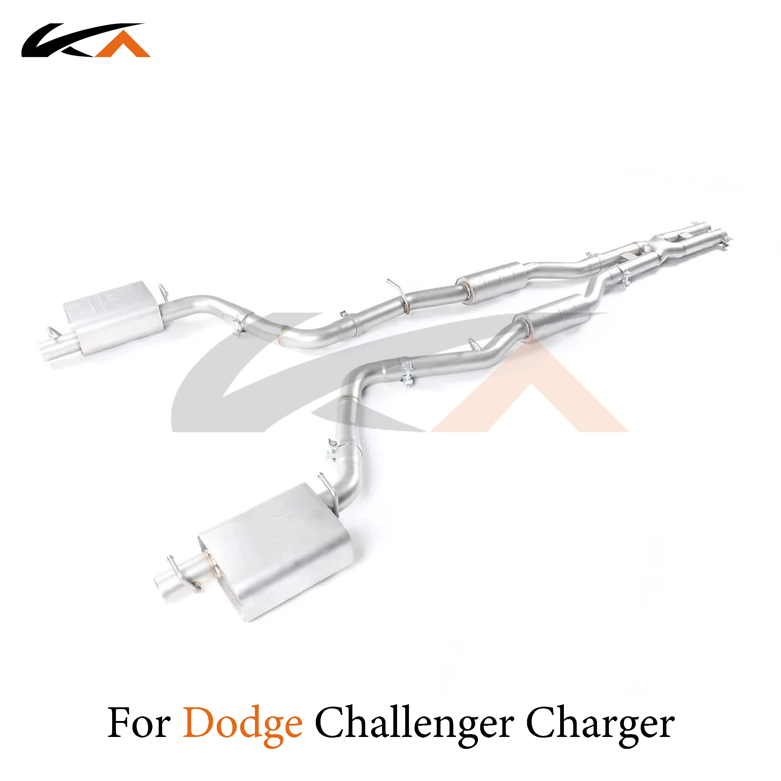 KA Tuning exhaust system stainless catback for Dodge Challenger Charger 3.6 rear section performance muffler valve