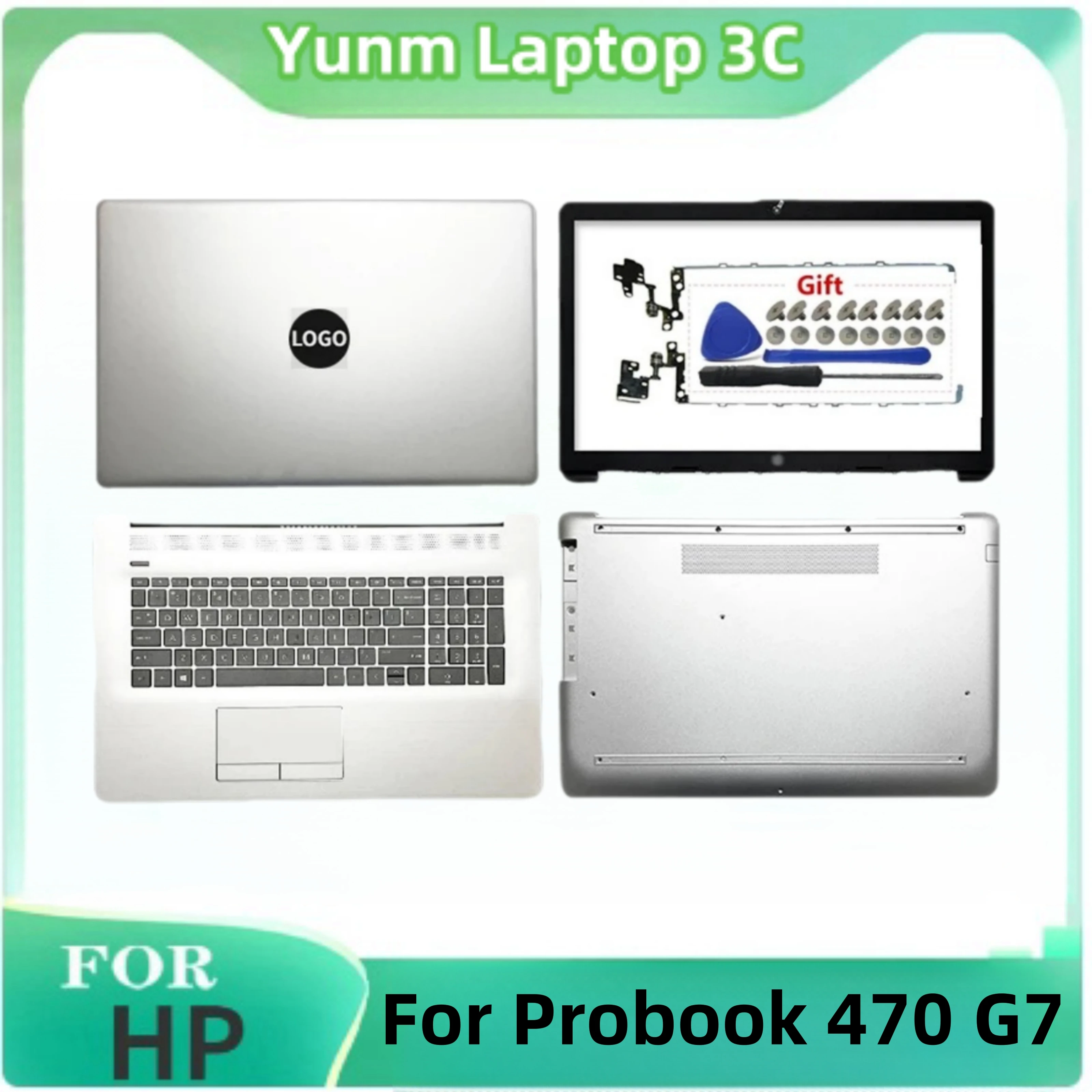 

New For HP Probook 470 G7 Laptop LCD Back Cover Front Bezel Palm Rest Keyboard Case Case L83728-001 L83727-001