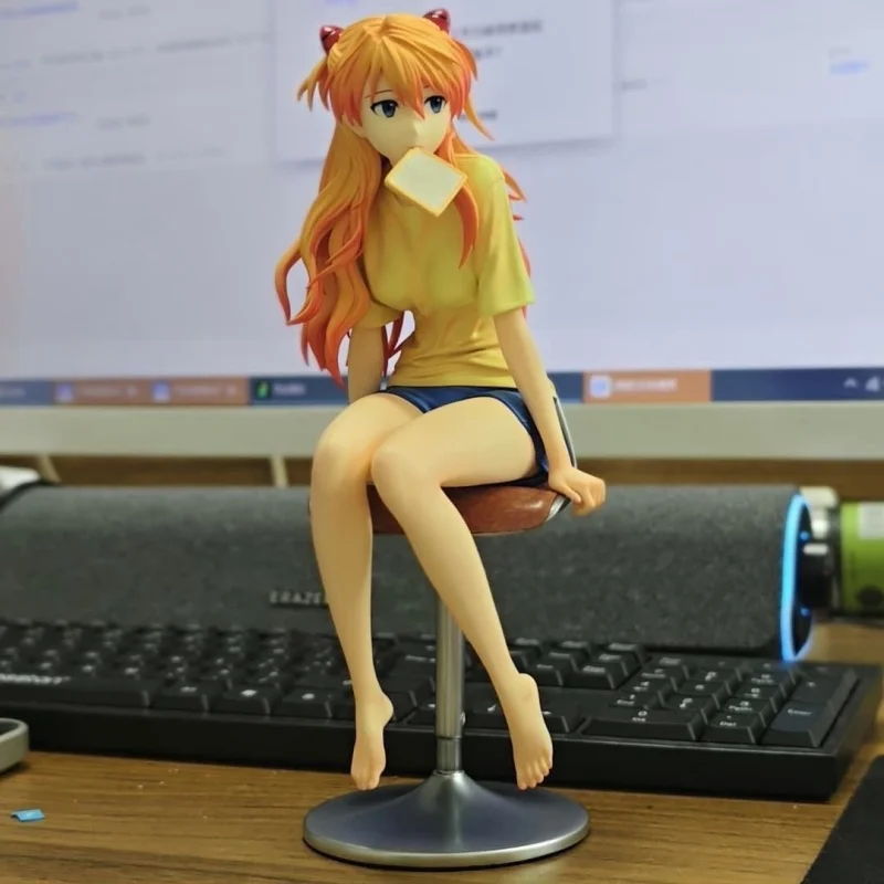 Animeneon Genesis Evangelion Asuka Langley Action Figure - Soryu Desktop Decor Colecionável Anime Boneca Brinquedo Presentes de Natal