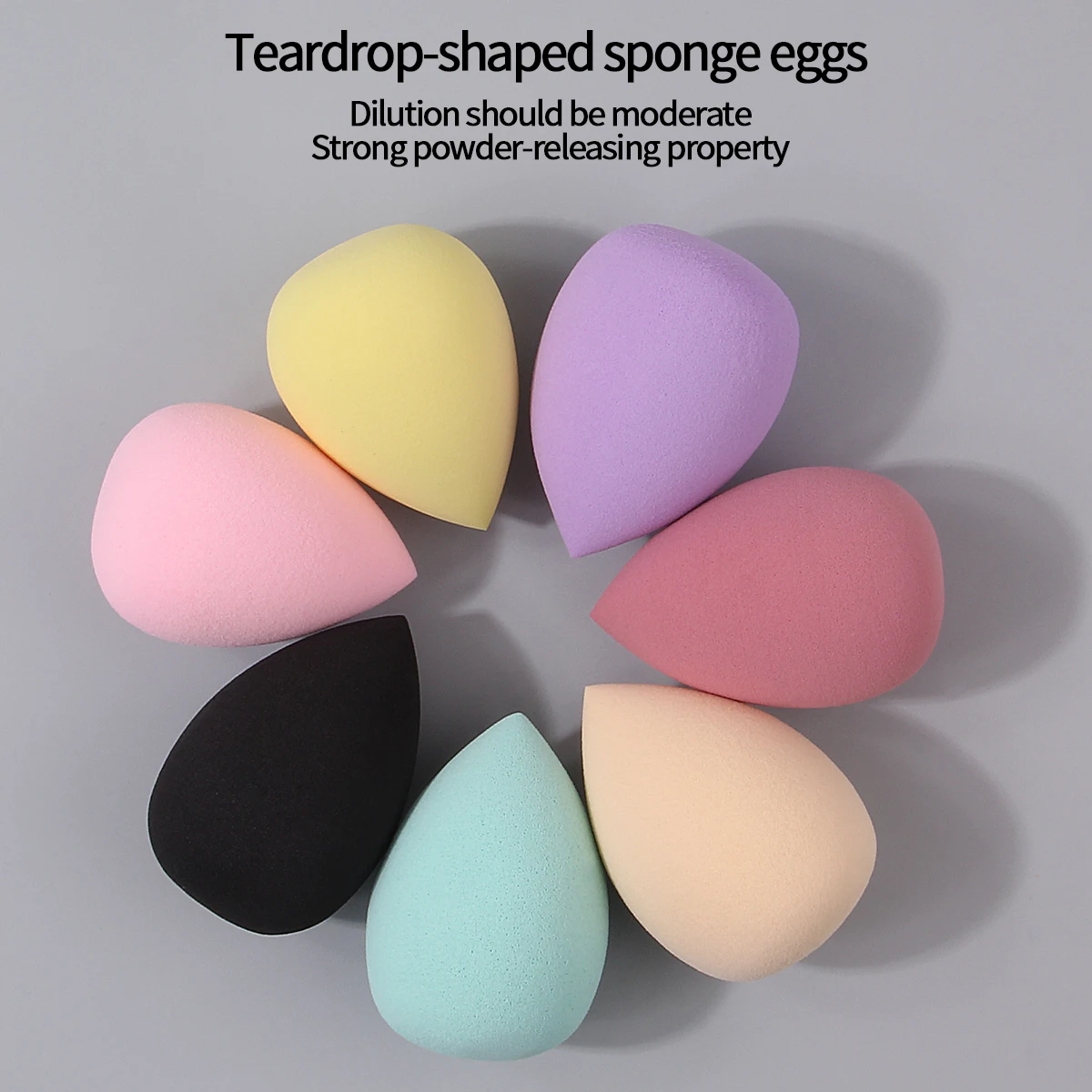 100 SZTUK super miękkich, dużych gąbek do makijażu, jajko kosmetyczne, narzędzie do makijażu, które rozszerza się po nawilżeniu, bez przyklejania się pudru.
