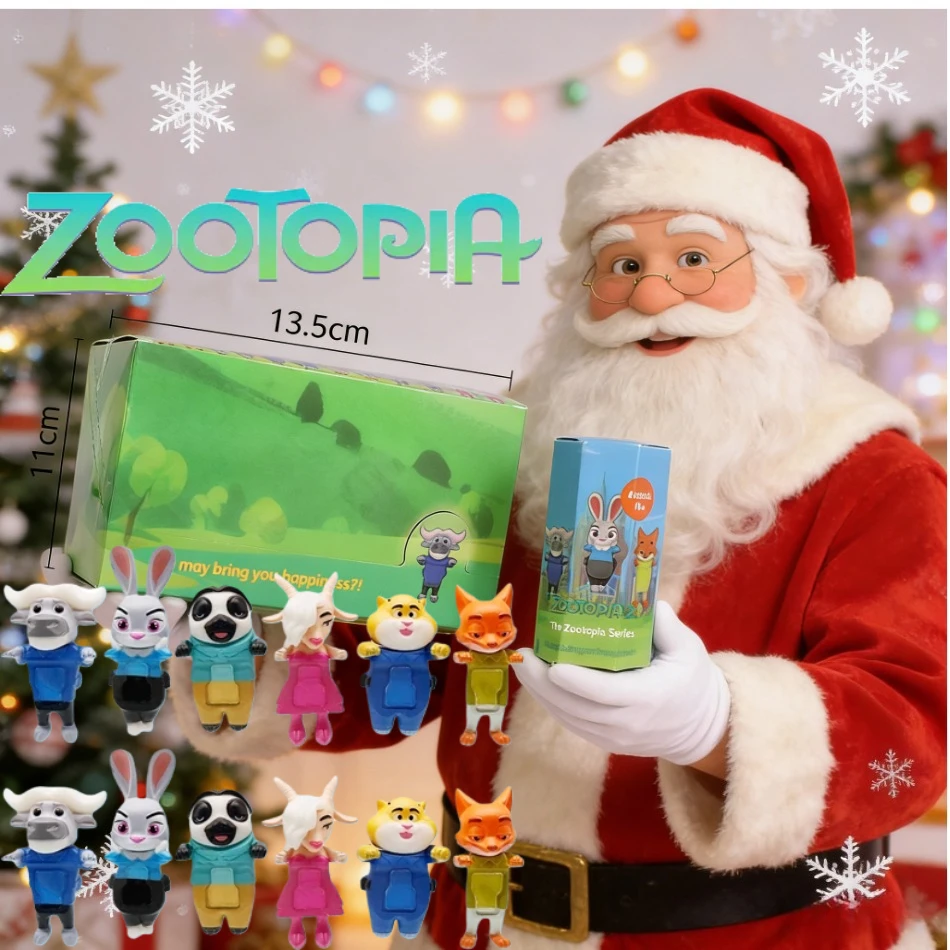 بيع صندوق أعمى Zootopia سلسلة جودي هوبس نيك وايلد شخصيات كرتونية الحلي دمى المشجعين الأطفال عيد الميلاد هدية عيد ميلاد #1