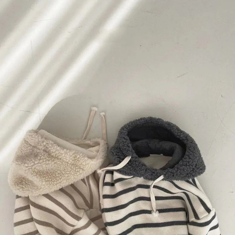 Autumn New Baby Long Sleeve Striped Hoodie Fashion Infant Toddler Hooded Sweatshirt For Boy Girl Casual Pullover Baby Clothes