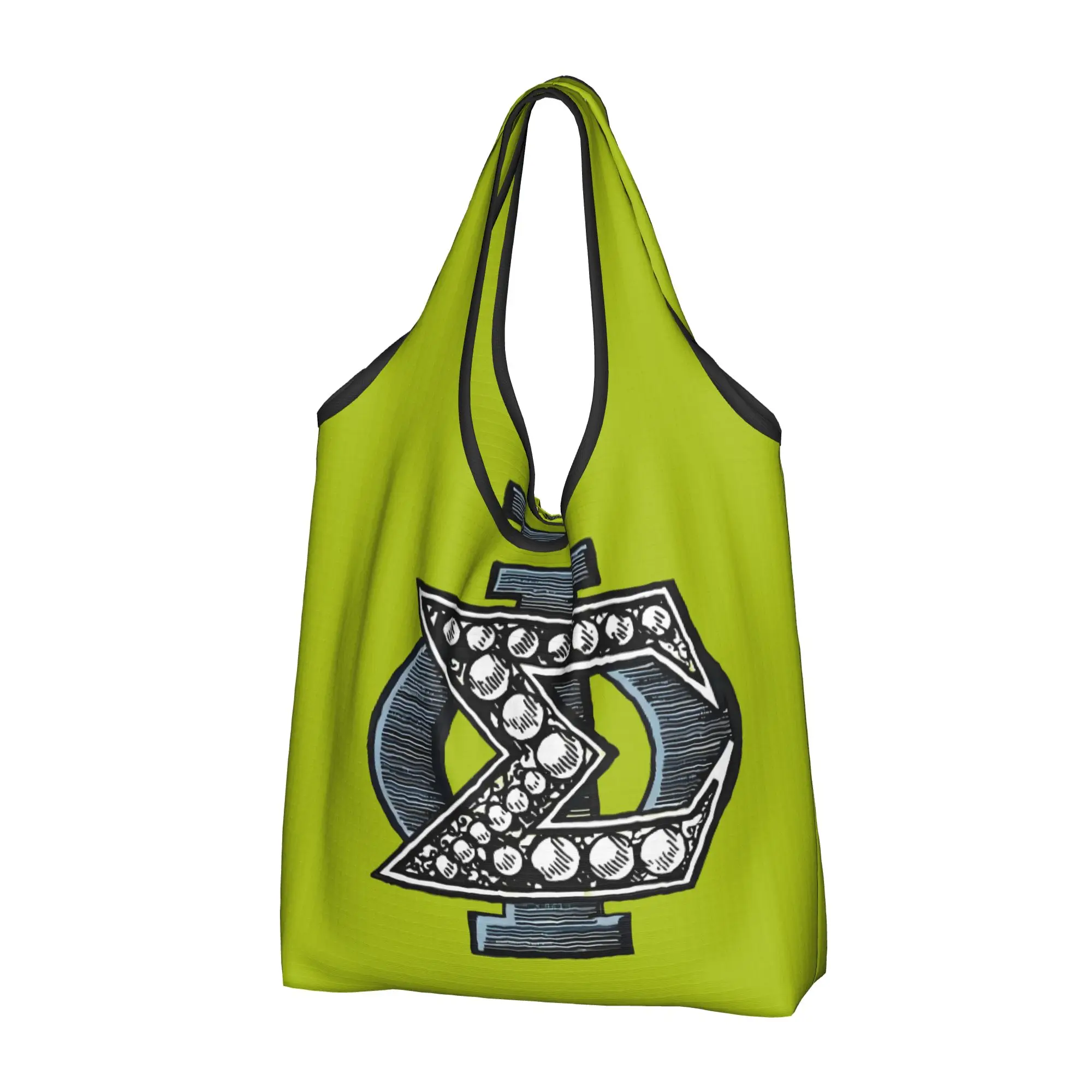 Custom Sigma Phi Society  Shopping Bags Women Portable Big Capacity Grocery American College Fraternity  Tote Shopper Bags