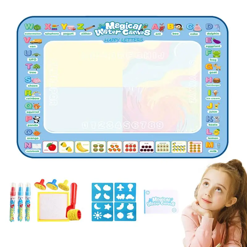 Water Doodle Mat Mess Free Coloring Doodle Mat Water Paint Mat Reusable Painting Writing Doodle Board Toy 100 X 80cm Water Paint