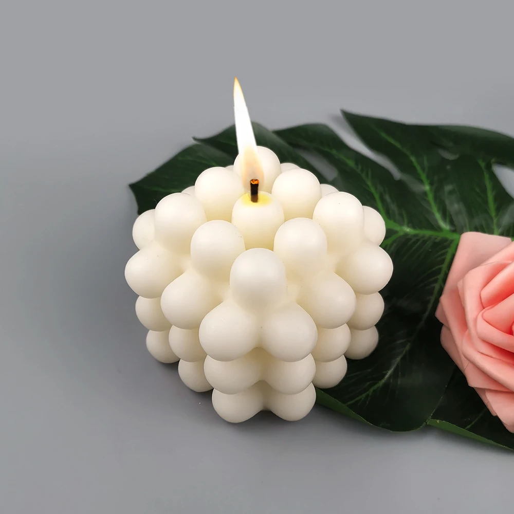 Non-Stick 3D Aromatherapy Bubble Cube Candle Mold, DIY Silicone Plaster, Gypsum Plaster, Gift Mould, Soy Wax Soap Mold Crafts