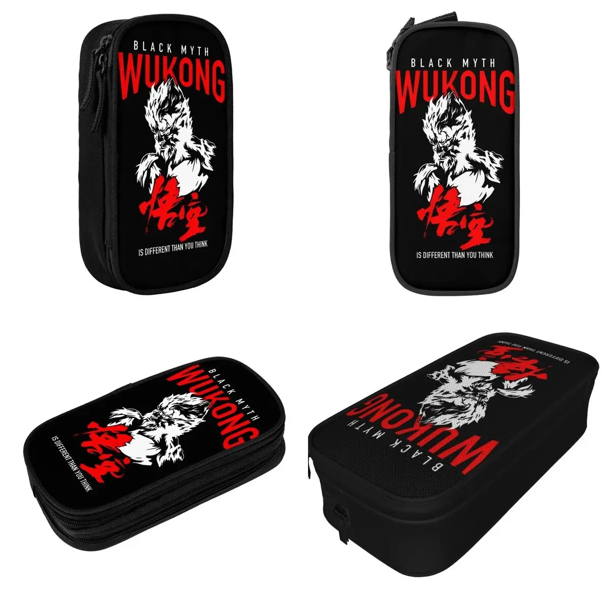 Black Myth Wukong Video Game Pencil Cases New Monkey King Pen Pencil Bags Girls Boys Capacity Students School Zipper Pencilcases