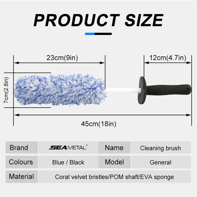 SEAMETAL Microfiber Car Wash Brush Cleaning Gloves Plastic Handle Wheel Brush Double-Side Absorbent Clean Glove Car Washing Tool 2 SEAMETAL Microfiber Car Wash Brush Cleaning Gloves Plastic Handle Wheel Brush Double-Side Absorbent Clean Glove Car Washing Tool 2