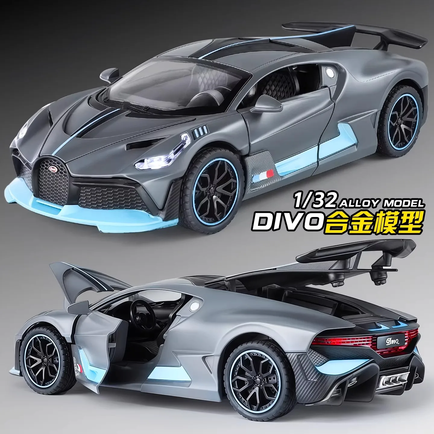 

1:32 Divo Sports Car Model Diecast Metal Toy Vehicles Car Model Sound Light Collection Kids Toy Gift