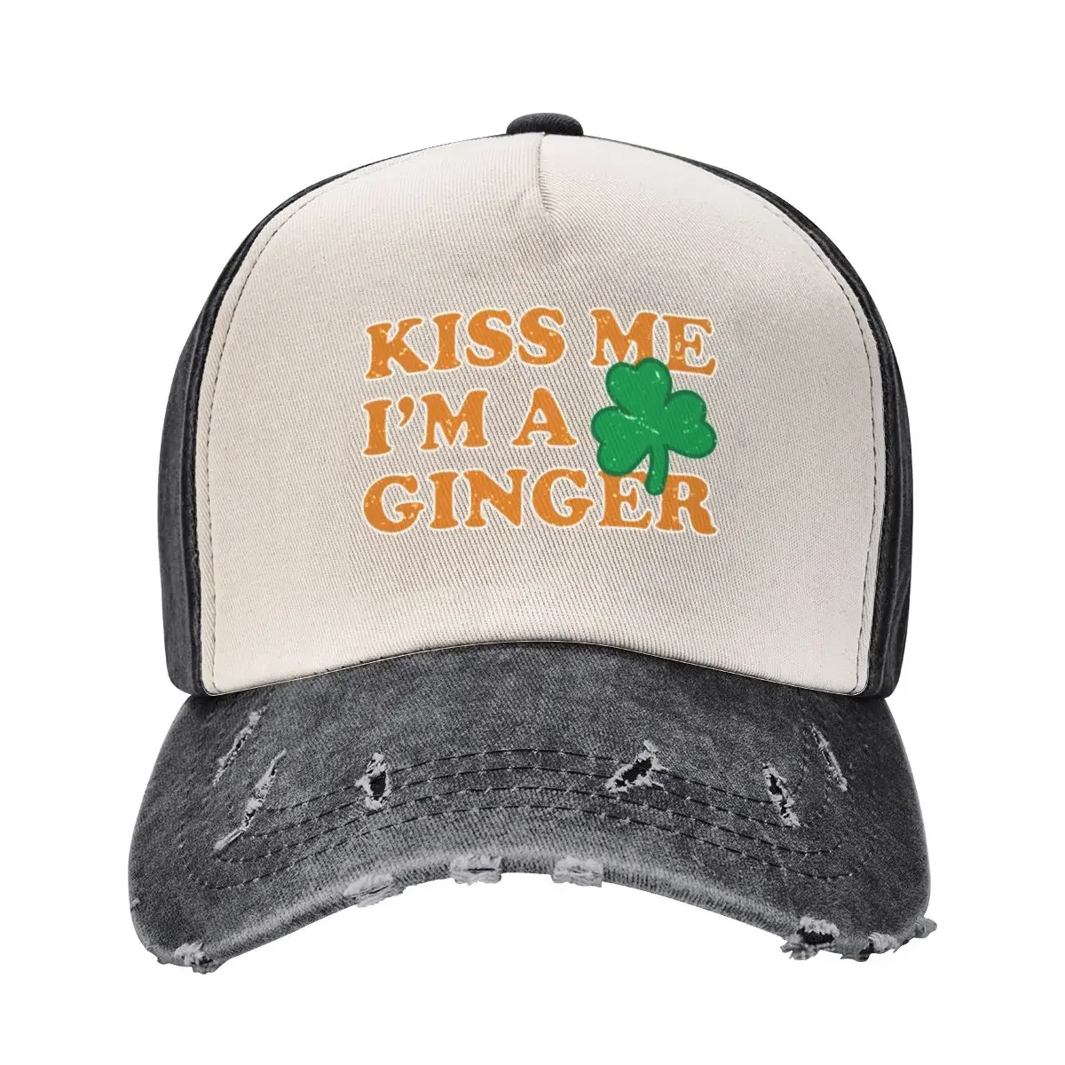 

Kiss Me I'm A Ginger Redhead Irish Baseball Cap Big Size Hat Luxury Brand Luxury Man Hat designer cap Baseball Men Women's