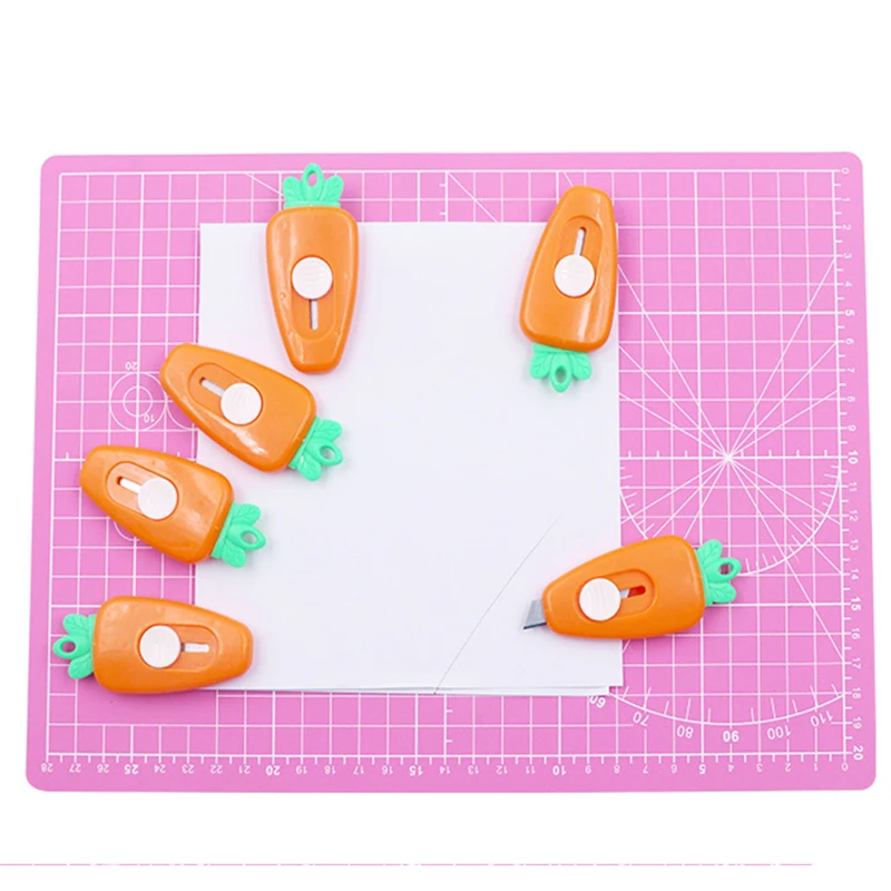 1Pcs Mini Tasche Karotte INS Utility Messer Box Cutter Messer Papier Cutter Kunst Utility Messer Papier Cutter Handwerk Verpackung schreibwaren