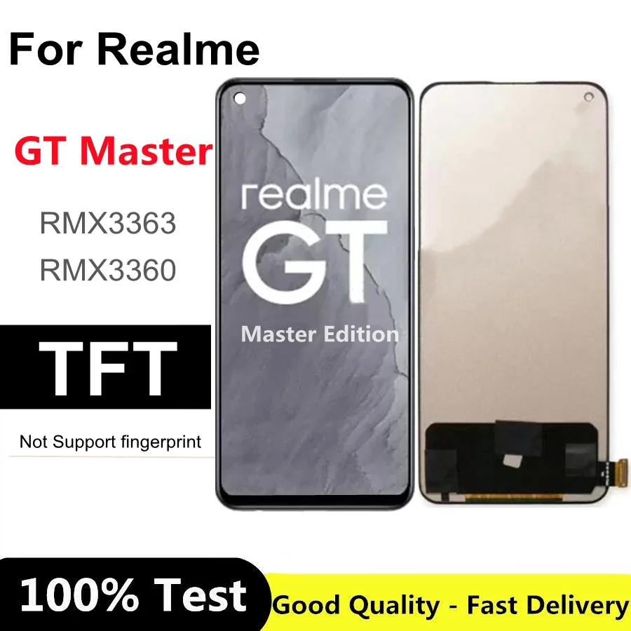 TFT For RealMe GT Master LCD Screen + Touch Digitizer Display RMX3363, RMX3360 For RealMe GT Master LCD Screen Display