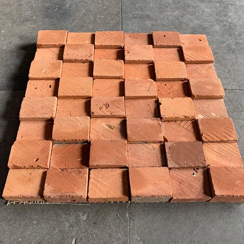 Retro red brick mosaic small specificationsmall square brick old red brick piece art piece restaurant wall small fresh