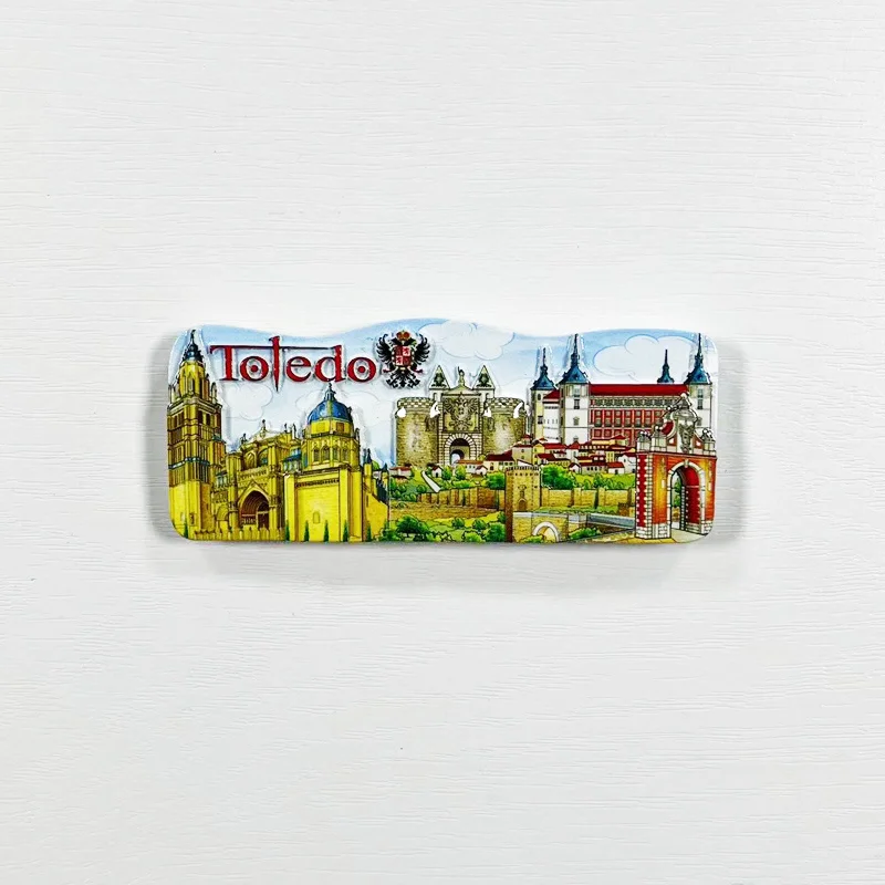 

Toledo Cultural and Creative Tourism Souvenirs, 3D Refrigerator Powerful Magnet, Office and Home Kitchen Decoration Gifts