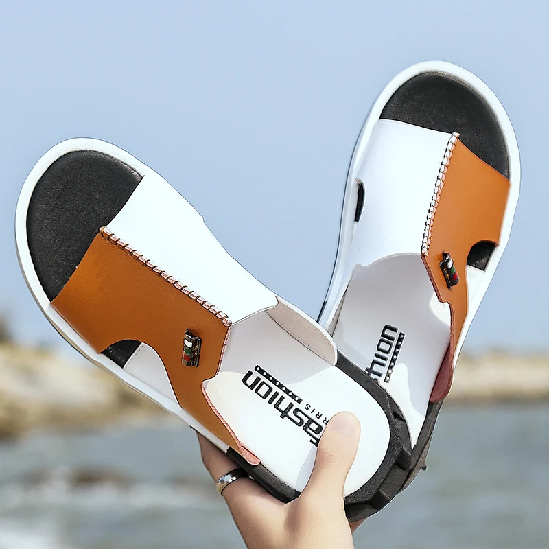 

Large Sized Men Slippers New Summer Style Personalized Men Slippers Fashionable To Be Worn As Beach Shoes Sizes 38-47