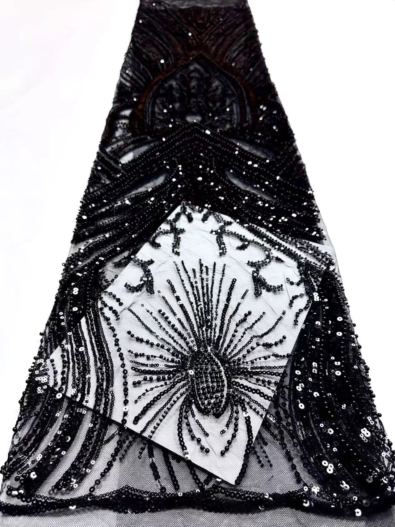 Afrykańska koronka, srebrna, najnowsze nigeryjskie koronki, wysokiej jakości tkanina z cekinami, siatka koronkowa, francuska koronka z cekinami CC1676