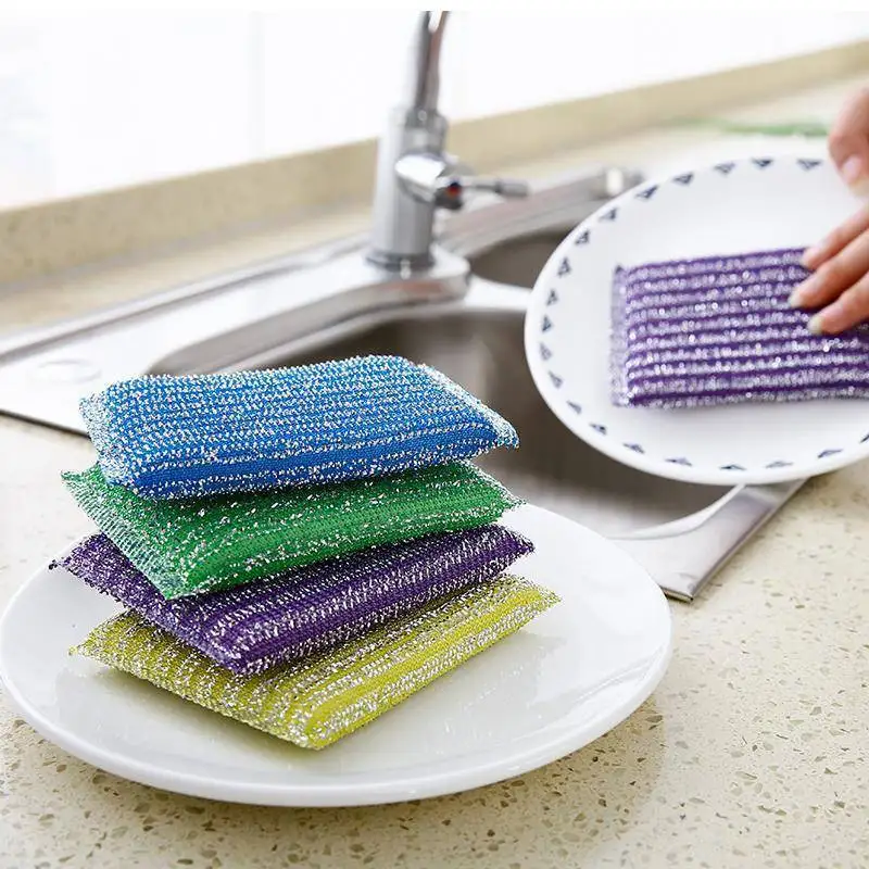 Double-sided Cleaning Sponges Non Scratch Scouring Sponge Pan Pot Dish-Washing Sponge Household Kitchen Scouring Pad Wash Sponge