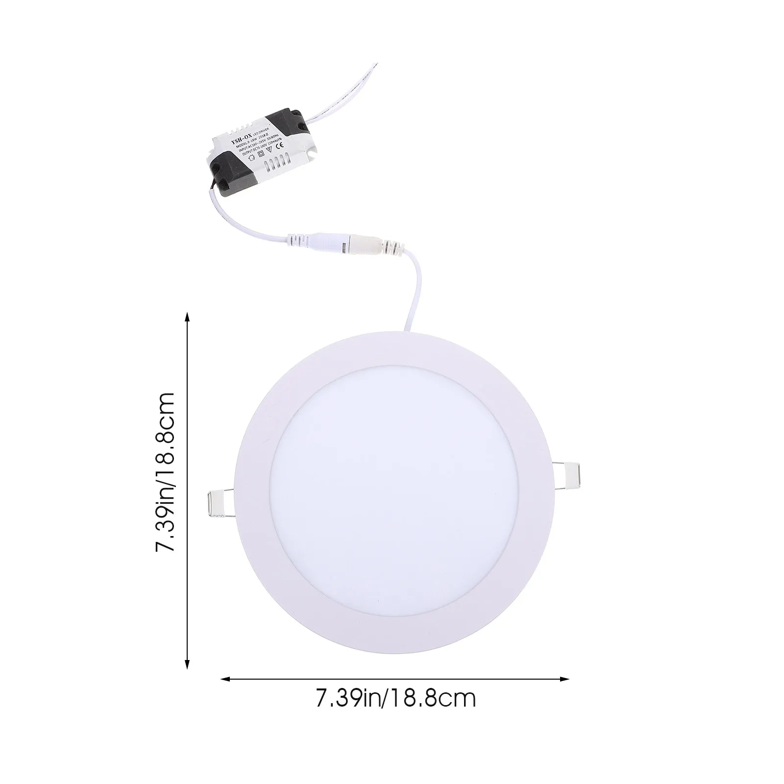 Round LED Ceiling Downlight Ultra Thin Embedded Panel Light Warm White Recessed Lights for Kitchen Shower Living Room