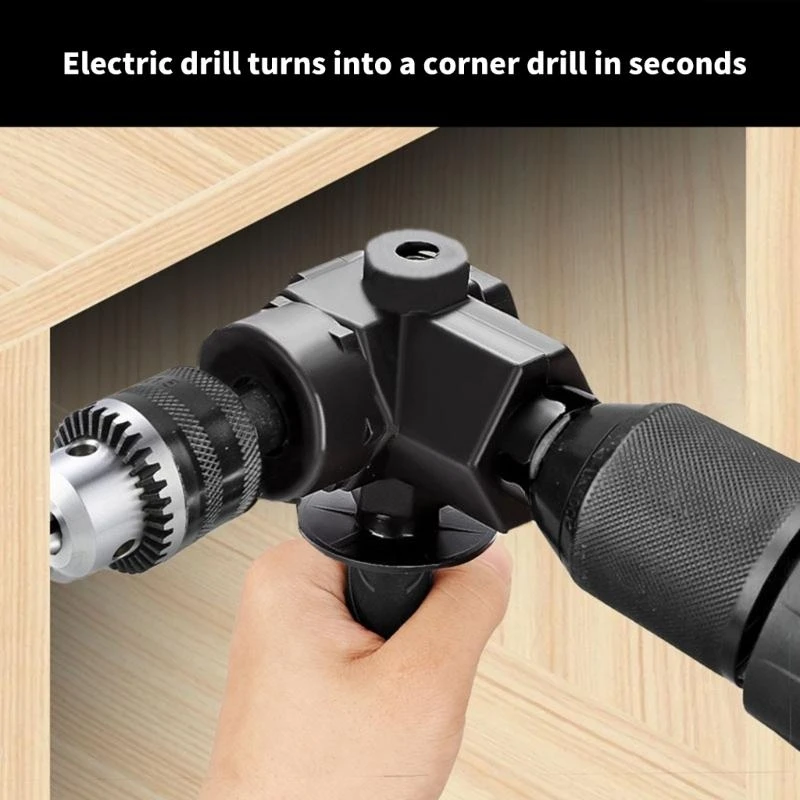 Portable 90 ° trois mâchoires Chuck Corner Impact Adaptateur Adaptateur droit des angles droits Extension pli