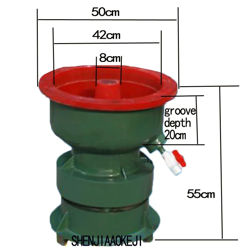 Straight Mouth Discharge Material Vibratory Polisher Machine 220/380V 1PC Vibratory Polishing Grinding Machine