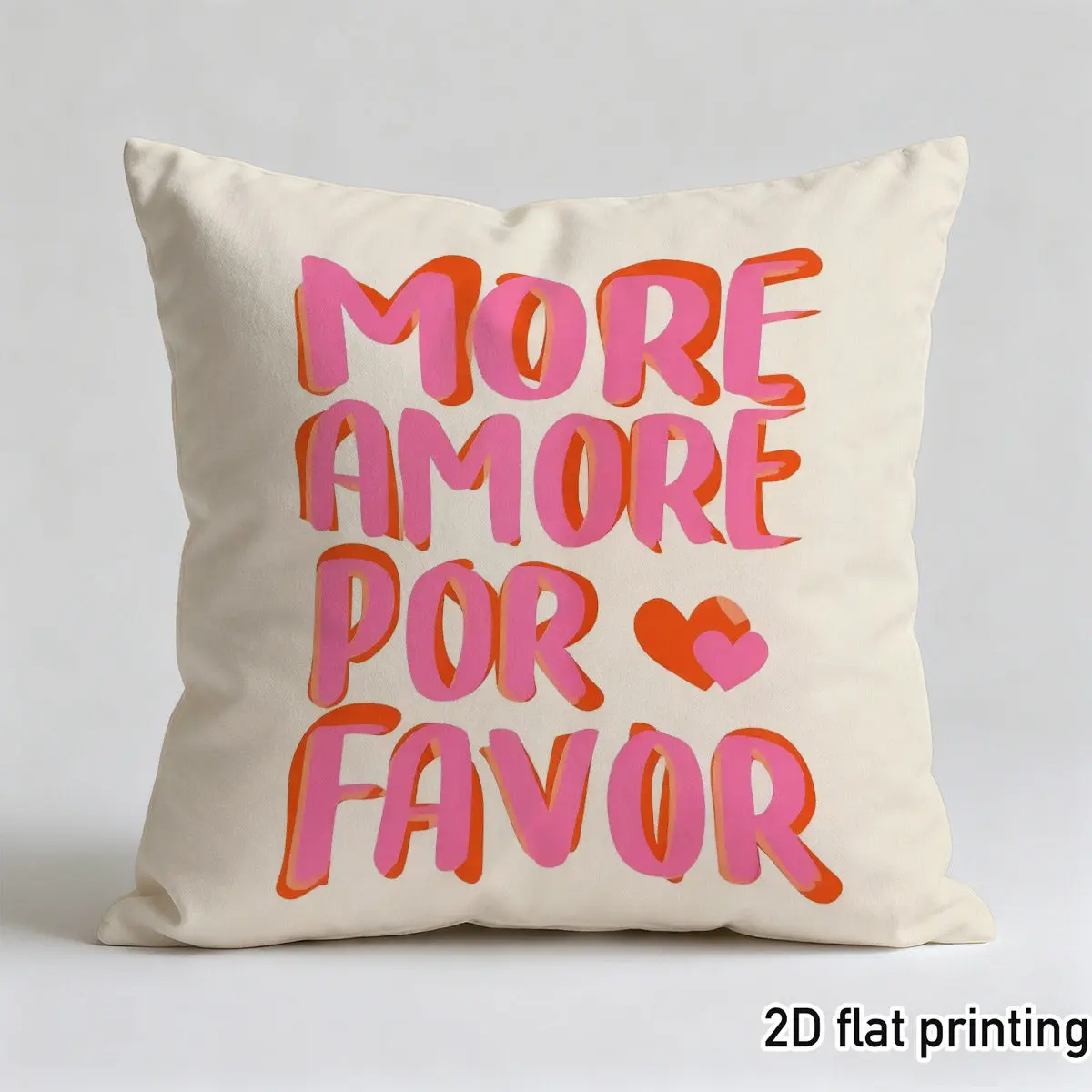 Trendy Boho Love Pillowcase Cushion Cover More Amore Por Favor Spanish Accent Pillow Decoration 40x40cm Home Decor Gift