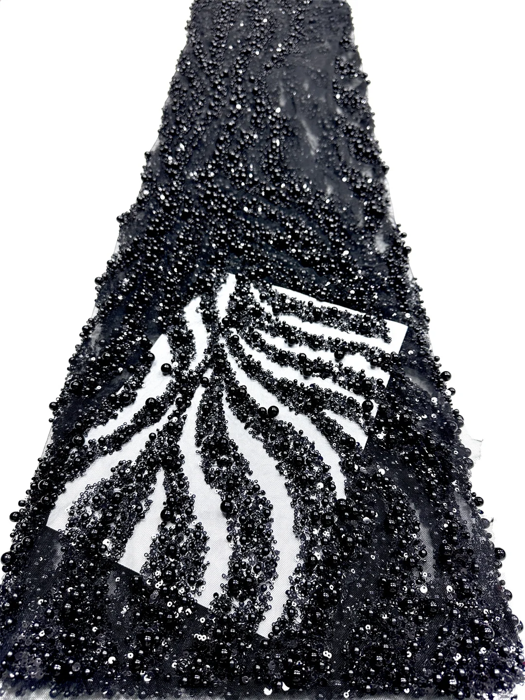 African Beaded Lace Fabric French Tulle Lace 2026 High Quality Lace French Sequins Tulle Fabric Nigerian For Women Wedding Dress