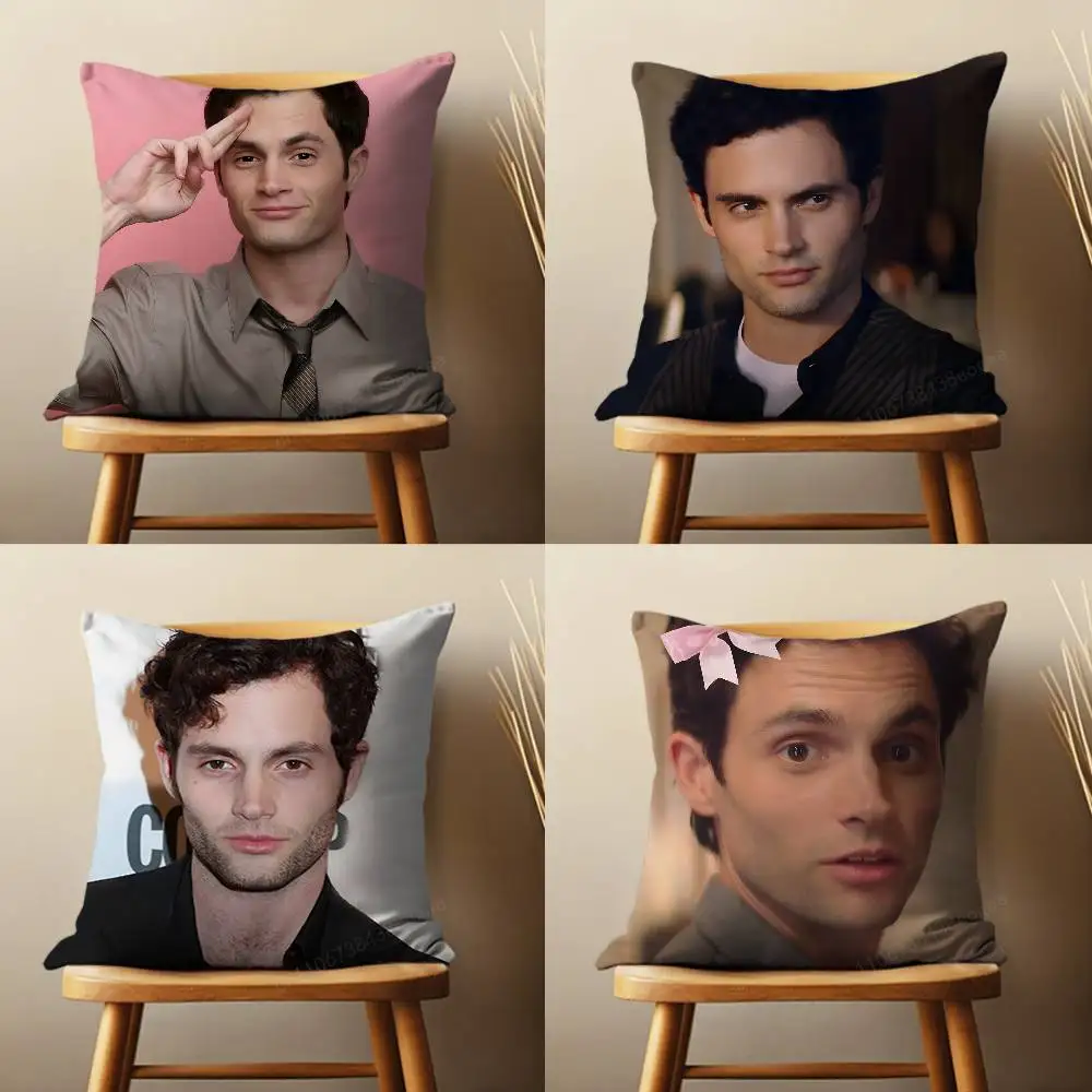 

Actor P-Penn B-Badgley Pillow Case For Room Sofa Cushion Cover Suitable For Home Bedroom Decoration And Protector