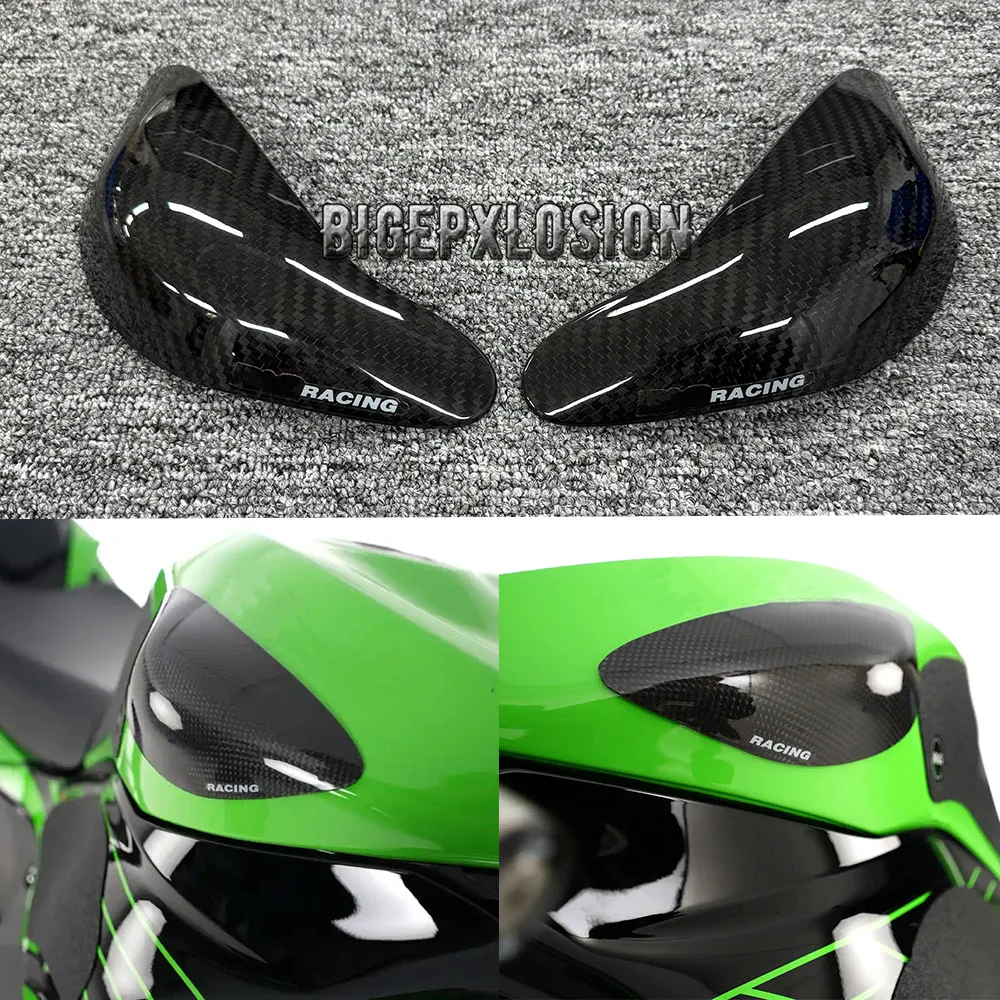 

For KAWASAKI ZX-10R 2008-2010 & ZX-6R 2009-2024 Carbon FiberTank Sliders Protectors Tank Protector Covers Gloss Matt Finish