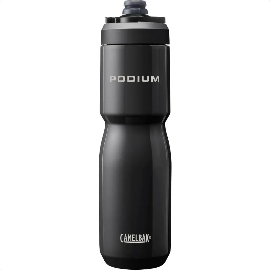 

Podium Steel Insulated Stainl Steel Bike Water Bottle Black 22oz