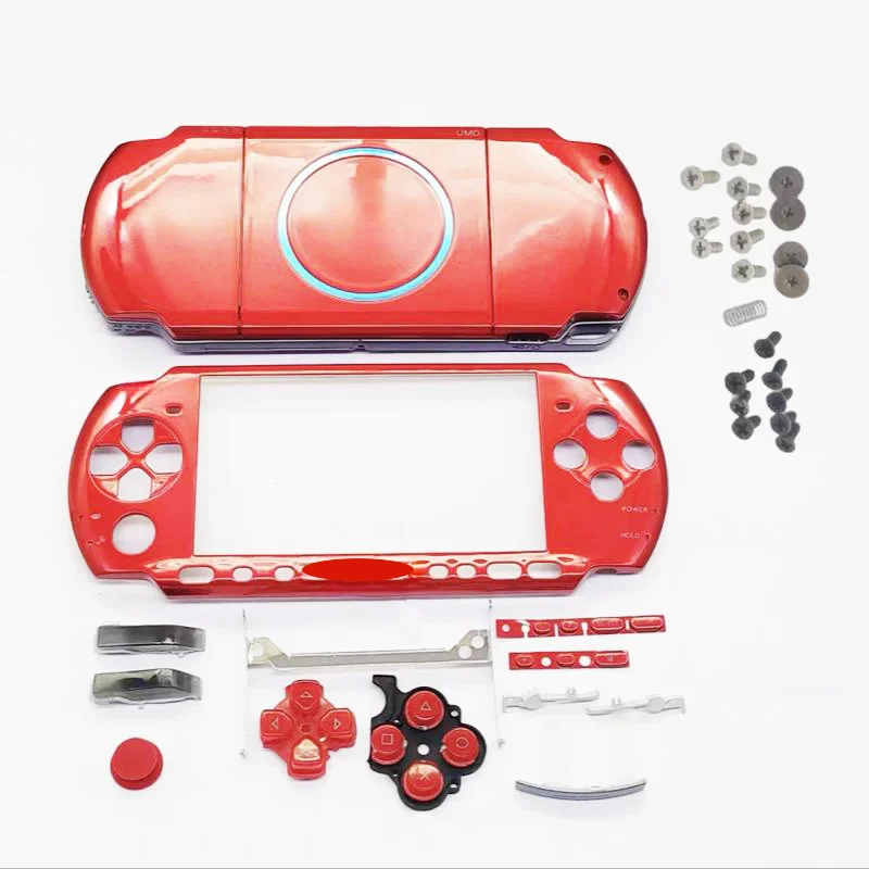 حافظة بديلة لوحدة التحكم PSP3000 لـ PSP 3001/3002/3010 حافظة سفلية أمامية جديدة غطاء حماية أخضر مع أزرار