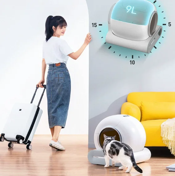 Fast Delivery Automatic Modern ABS Plastic Smart Cat Litter Box With Customized Logo Self-Cleaning System For Cats