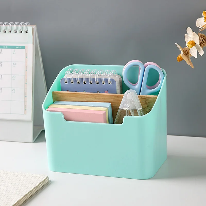 1pc Perforation-Free Compartmented Storage Container Multi-Functional Household Sorting Desktop Storage Box