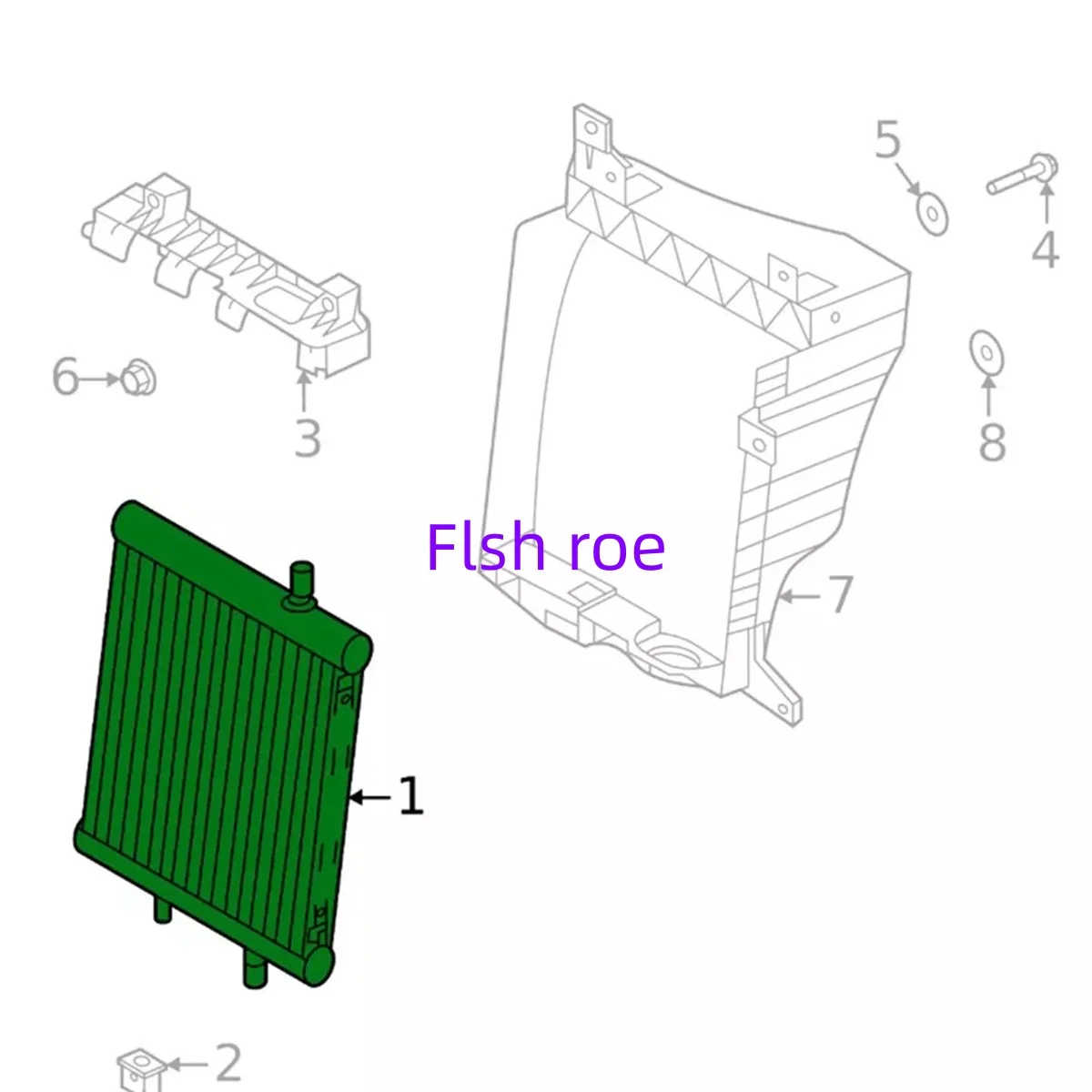 Engine Auxiliary Radiator LR188925 Fit For La-nd Ro=ver 2020 New Defender 2.0 3.0 L663 LR128288