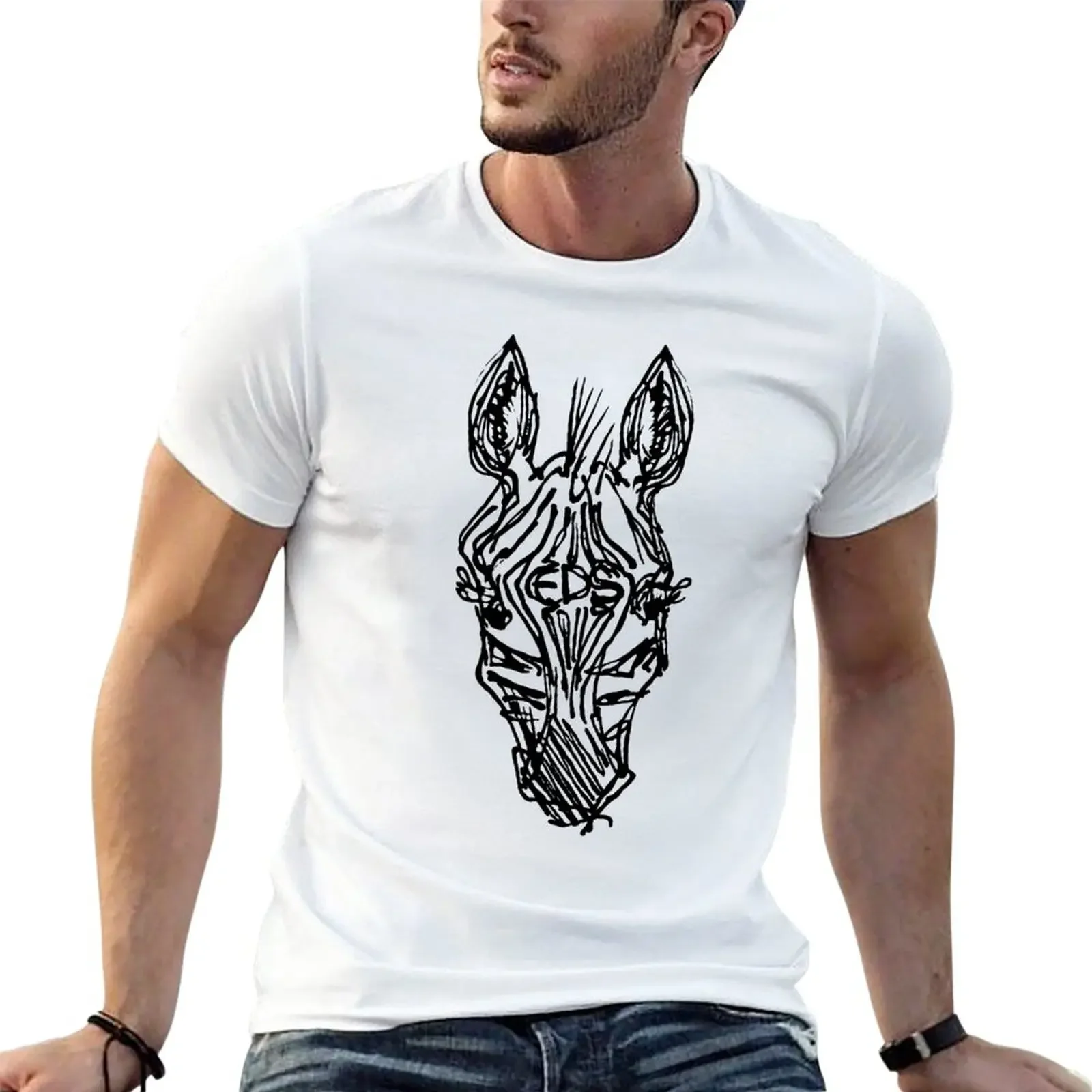 

EDS Forehead Zebra Inkwork T-Shirt graphics t shirt oversized t shirts mens vintage t shirts