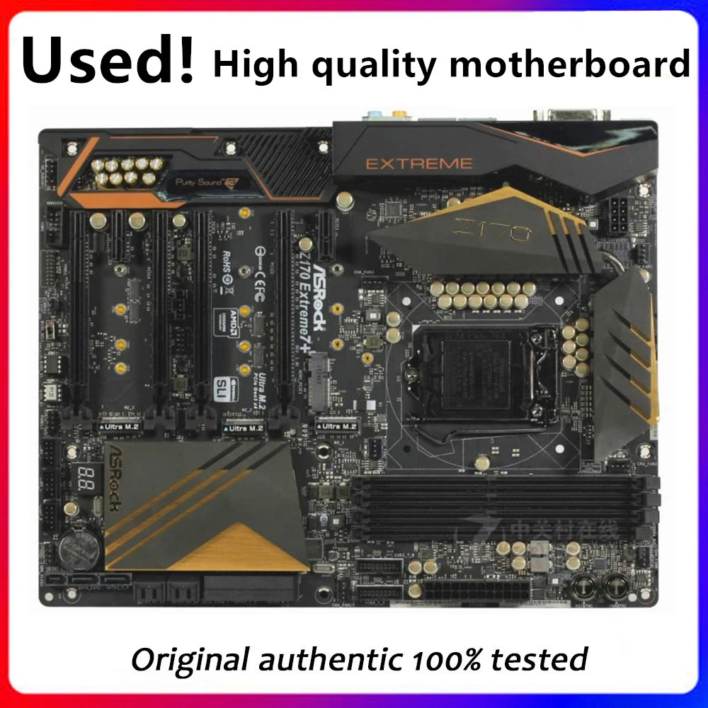 For ASRock Z170 Extreme7 Extreme7+ Desktop Motherboard For Intel Z170 Z170M DDR4 LGA 1151 Original Desktop Used Mainboard