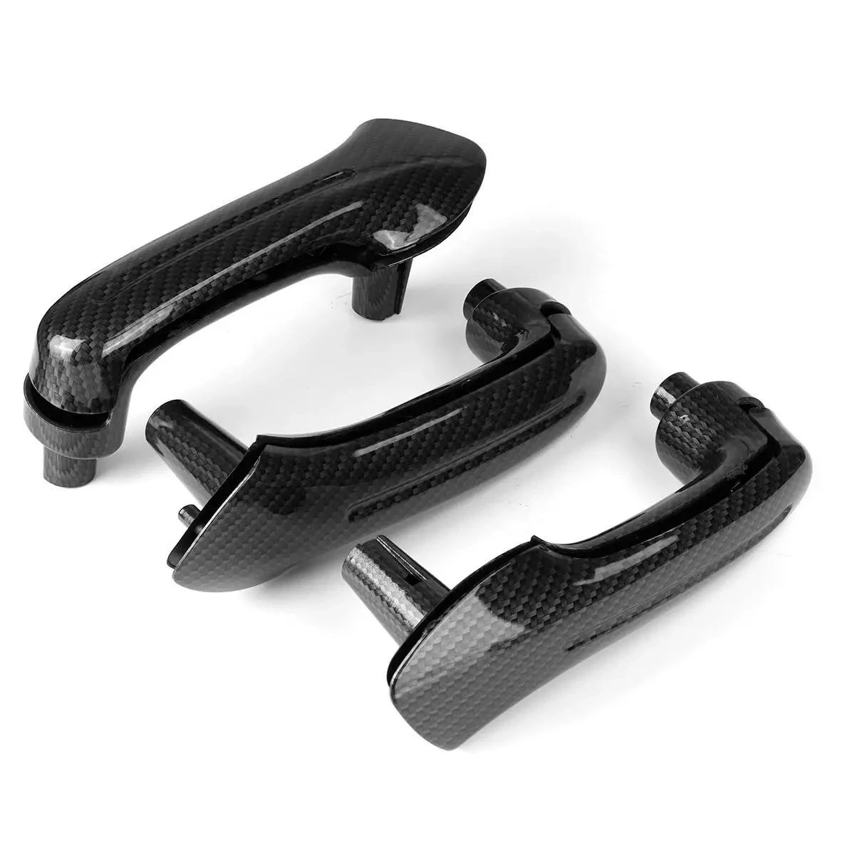 Carbon Fibre Interior Door Grab Handle Cover Switch Bezel & Bracke For VW 4 Door Jetta Bora/Golf MK4 98-05 3B0867175 3B1867171E