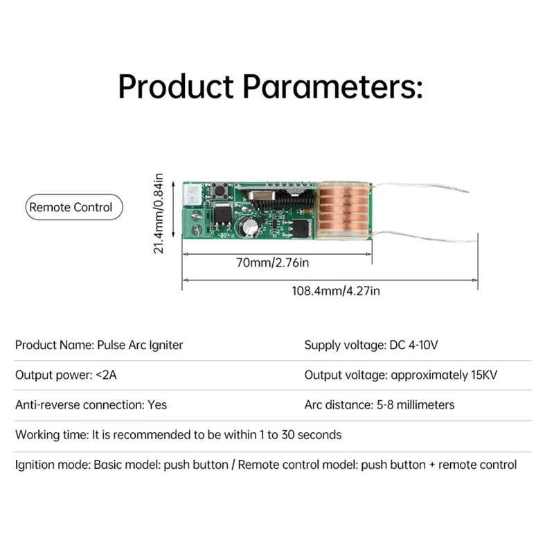 DC 4-10V Pulse Arc Igniter YF-29S แรงดันไฟฟ้าสูงไดรฟ์บอร์ดไฟแช็กอิเล็กทรอนิกส์ชุดโมดูลจุดระเบิดแพคเกจ-ABVP
