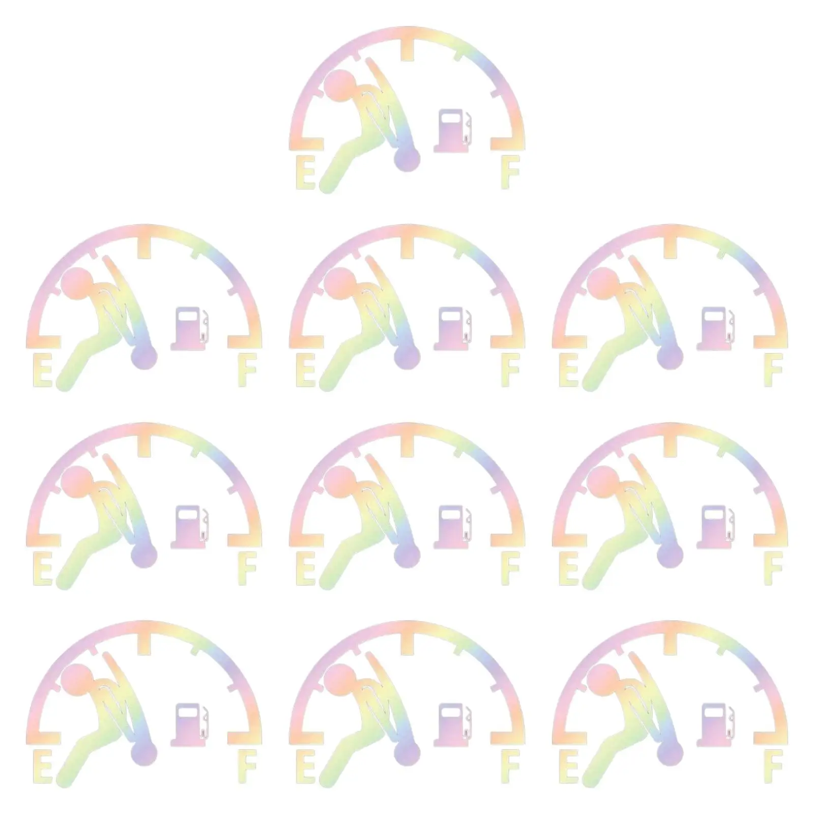 

10 Pieces Generic Car Gas Tank Stickers Fuel Lid Decals for Motorcycle