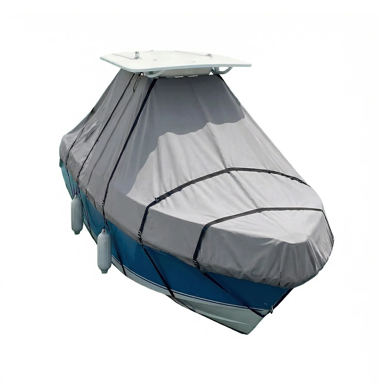 

1200D Hard Top Yacht Boats Storage Covers with 18 Tie Down Strap Boat Center Console Protect Covers -Proof For Protecting Roof