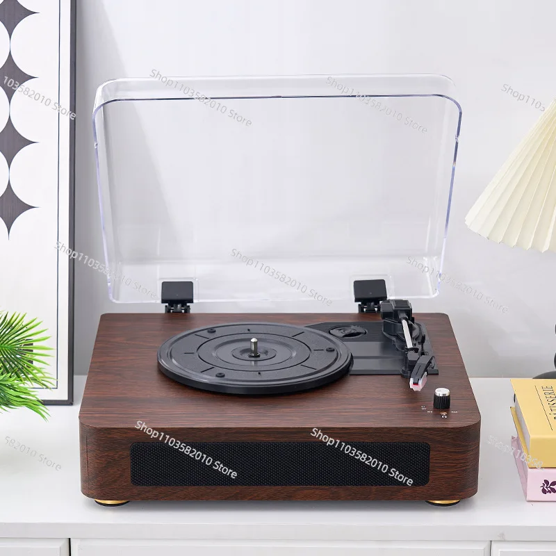 Vinyl record player vintage bluetooth speaker dual speaker ruby stylus gramophone living room ornament gift