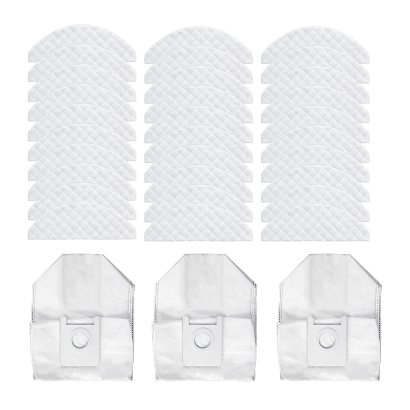 روبوت مكنسة كهربائية كيس غبار ، قماش ممسحة للاستعمال مرة واحدة ، قطع غيار تنظيف ، Roidmi EVE Plus ، 33 144