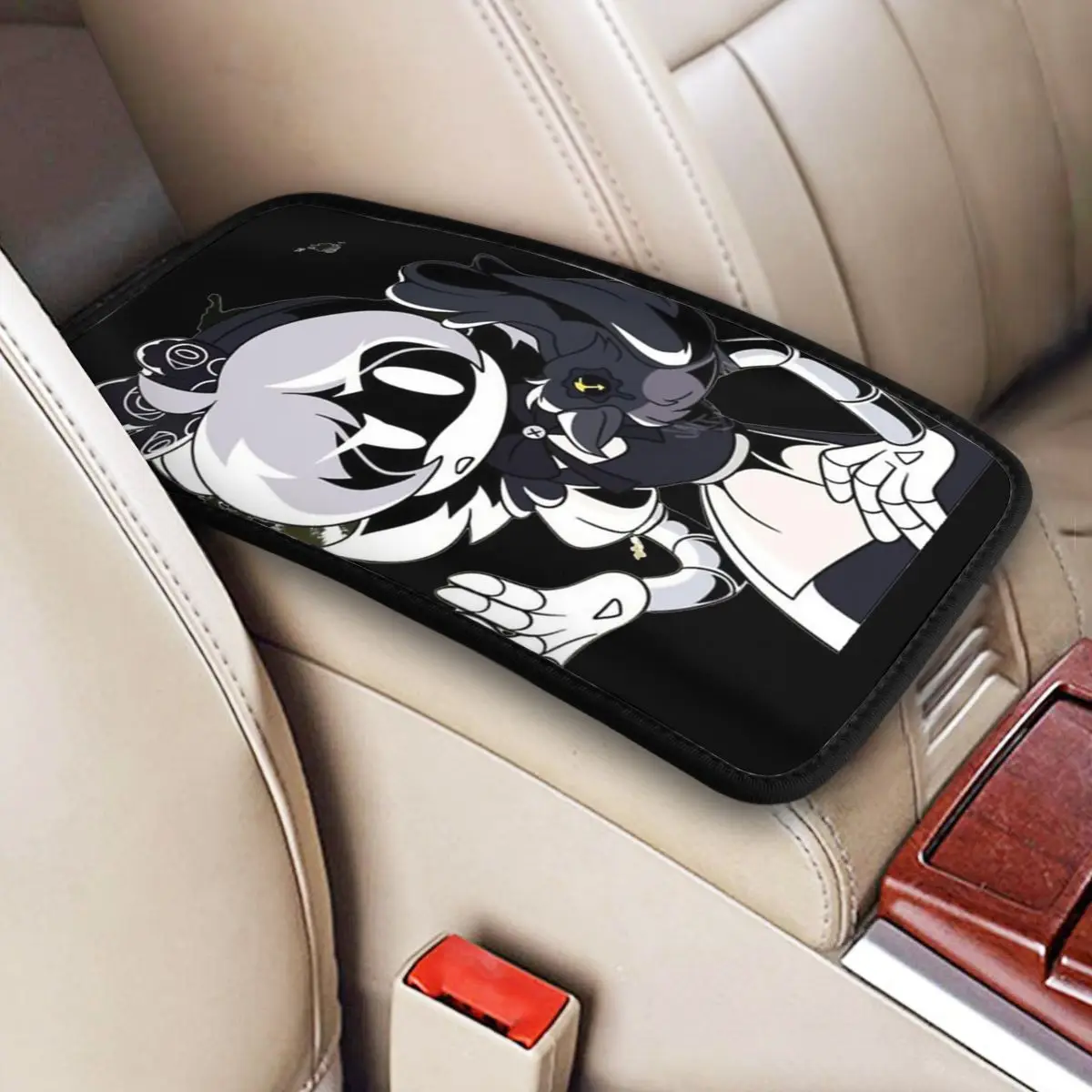 Lizzy Sarah Murder Drones Car Armrest Cover Mat Uzi Doorman Center Console Protective Cushion Pad Auto Accessories Interior