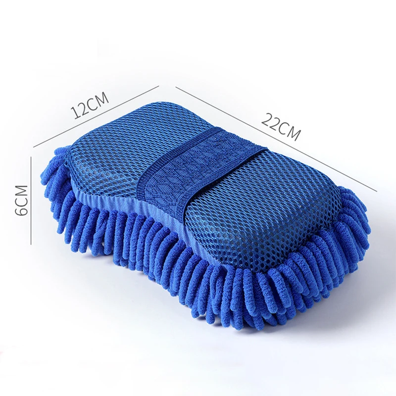 Éponge de lavage de voiture en chenille microcarence, tampon de brosse de lavage, serviette de lavage, gants automatiques, accessoires de style, gadget d'entretien