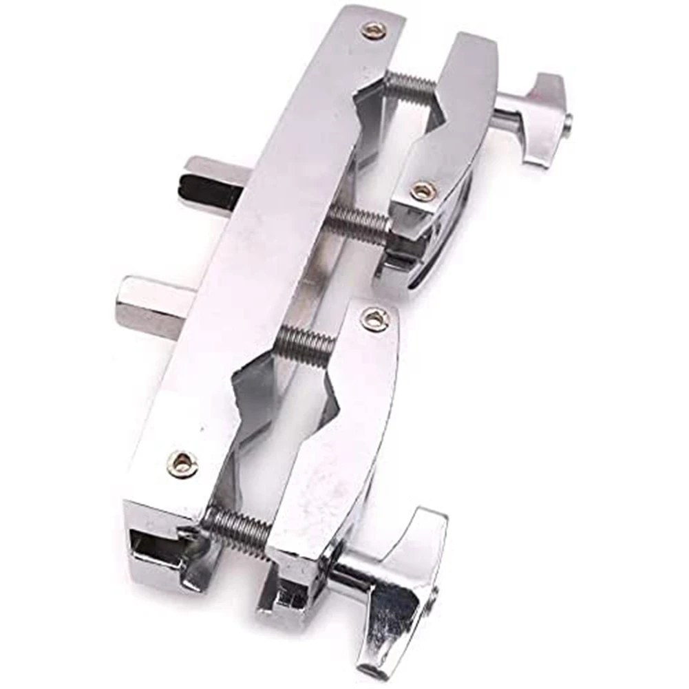 

Drum Clamp 2 Hole Silver Multi Clamp Cymbal Stand Mount Holder for Drums Cymbals Musical Parts Cowbell Accessory K
