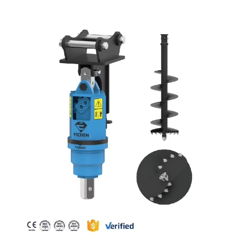 YA8000 Hard Material Suitable for Most Construction Scenarios Hydraulic Foundation Pile Driving Digga Auger for Digger