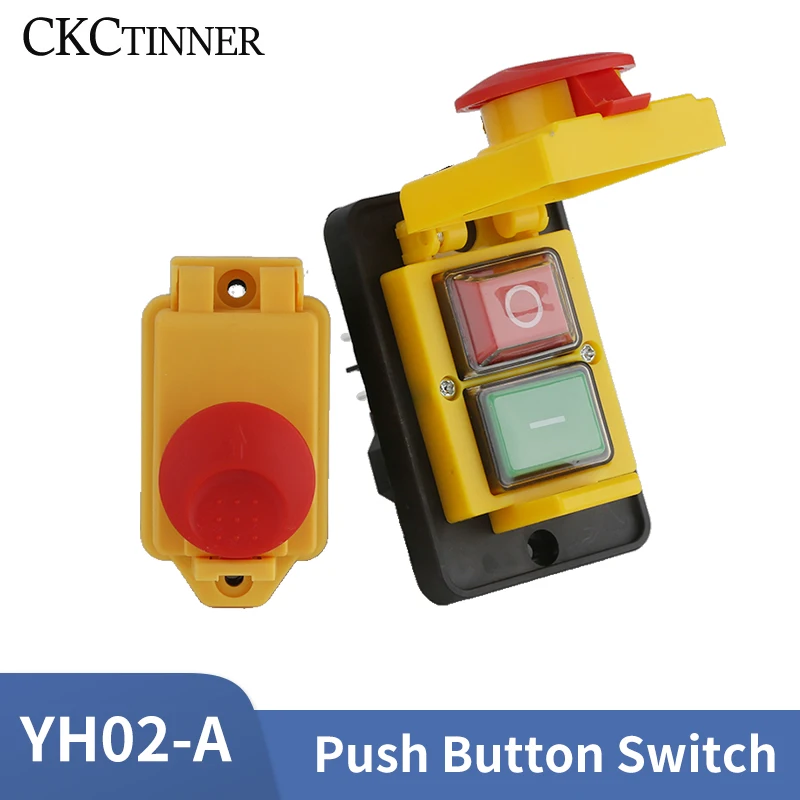 YH02A Electromagnetic Starter Push Button Switches Machine Tool Equipment IP55 Waterproof Safety Witch 28A Replace KLD28A KJD17A