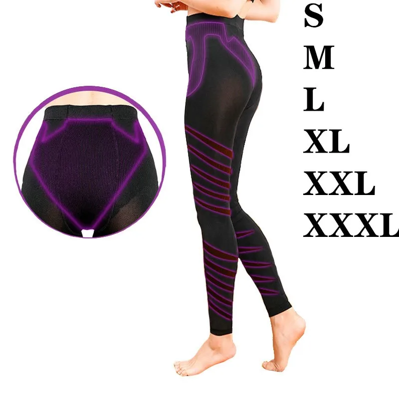 3XL Large Size High Waist Slimming Leggings Women Seamless Pressure Pants Cropped Elastic Thin Leg Tight Abdominal Compression