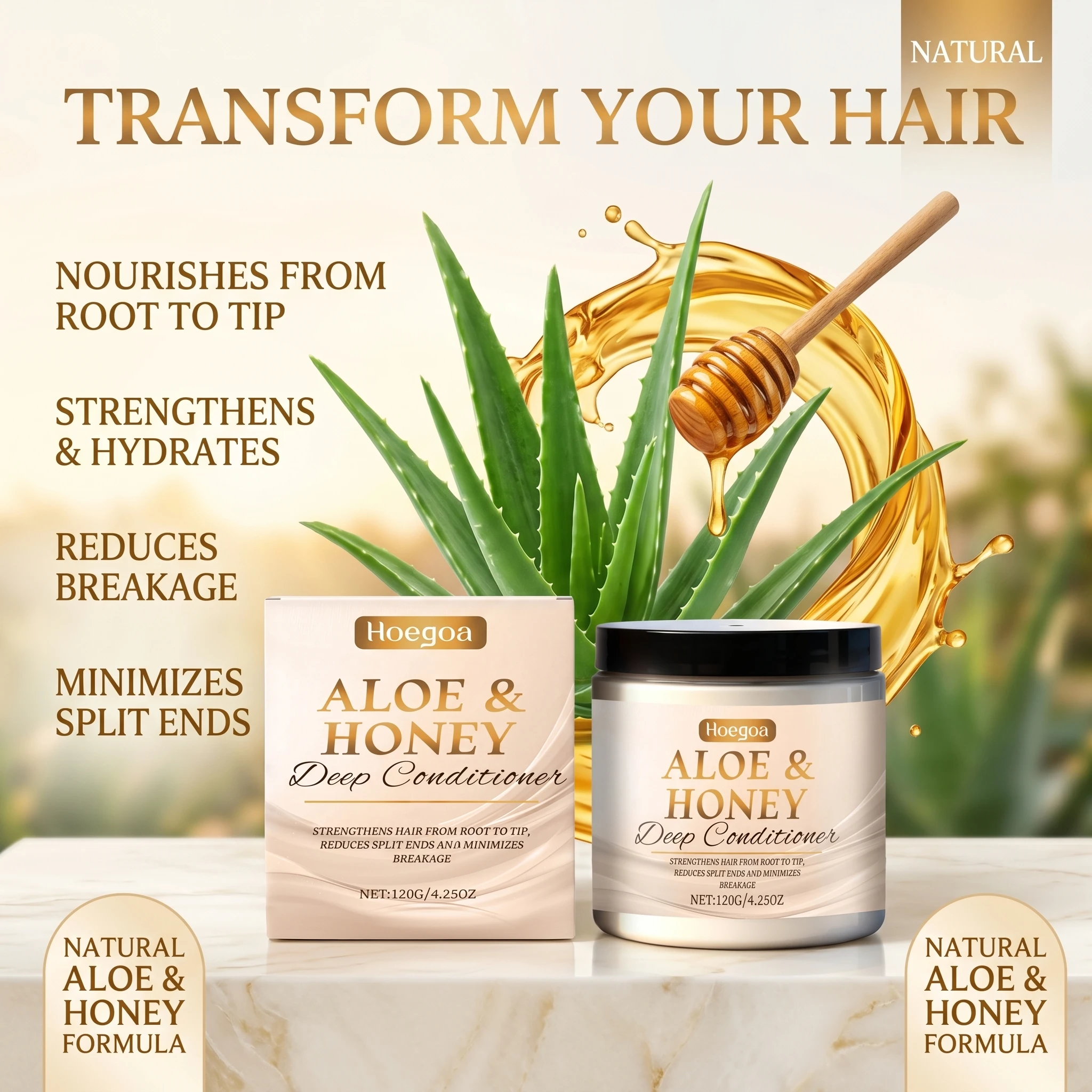 HOEGOA Aloe & Honig Tiefenpfle – Hair Care Honey Bewertung und Preis