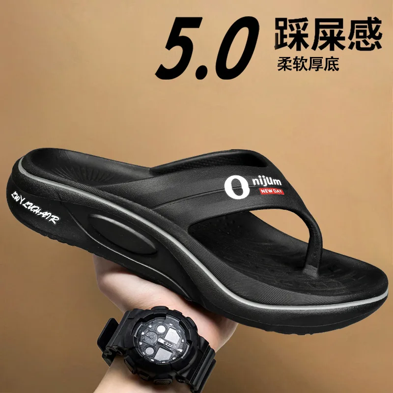 

Мужские шлепанцы из ЭВА, нескользящие, легкие, для дома, мягкие, высококачественные, модные, для улицы, пляжа, ванной 2026