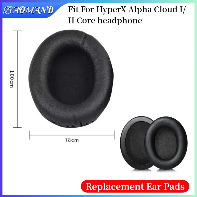 

Replacement Protein Ear Pads for HyperX Alpha Cloud I/ II Core Headphones Soft Foam Ear Cushions High Quality