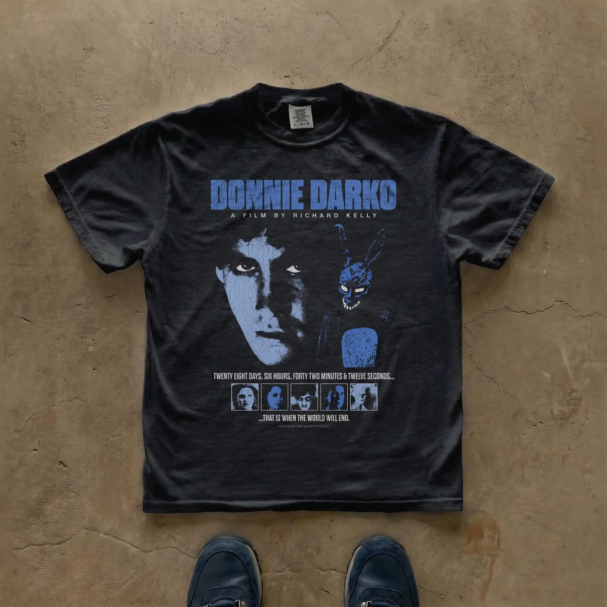 Camiseta Feminina Retrô de Verão com Estampa do Filme Donnie Darko, 100% Algodão e Respirável, Manga Curta, Estilo Streetwear, Oversized e Casual